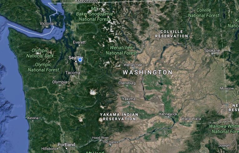 Satellite View of Washington State